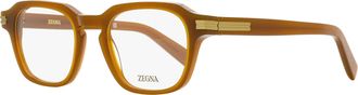 Ermenegildo Zegna Mens Modern Keyhole Eyeglasses EZ5282 045 Brown 50mm