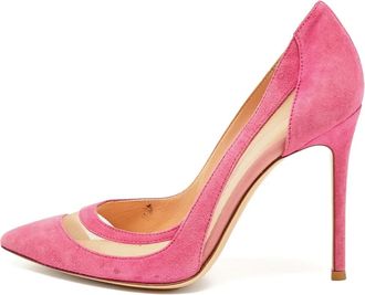 Gianvito Rossi Pumps con inserti in pelle scamosciata Pre-owned 100mm - Rosa