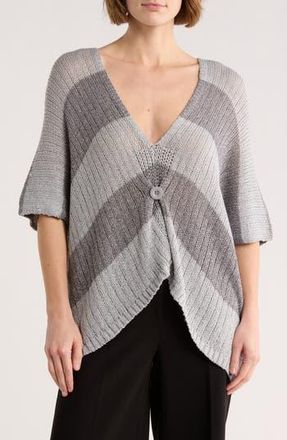 Forgotten Grace Buttoned V-Neck Tunic Top in Silver at Nordstrom Rack, Size X-Large