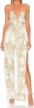 Katie May Never Cross Jumpsuit In Green Floral