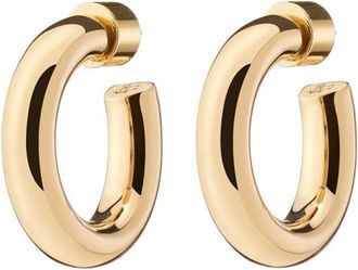 Jennifer Fisher 14k yellow gold Natasha huggie hoop earrings - women - Gold Plated Brass/14kt Yellow Gold - One Size