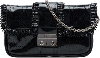 Dior Pre-owned Dior Perforated Patent Cannage New Lock Ruffle Pouch Crossbody Ladies Z9AHFZ95FTM1X9W6