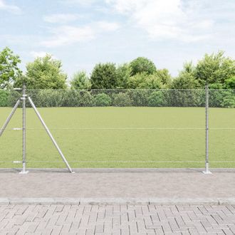 Berkfield Home Hexagon Fence 0, 8x25 m Galvanised Steel in Silver