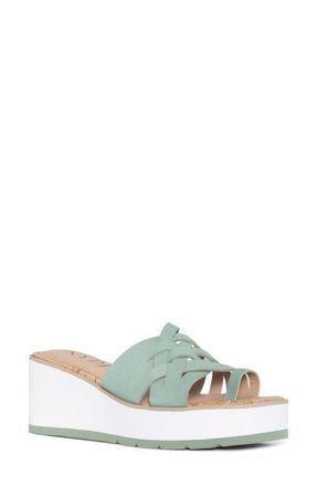 NYDJ Reesie Platform Wedge Sandal in Jade at Nordstrom, Size 8.5