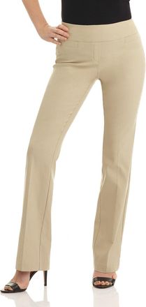 Rekucci Womens Ease into Comfort Boot Cut Trouser (12 Short, Stone)