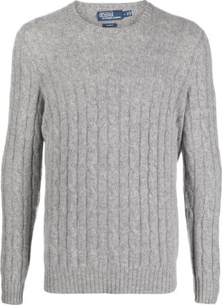 Polo Ralph Lauren cable-knit cashmere jumper - men - Cashmere - L - Grey