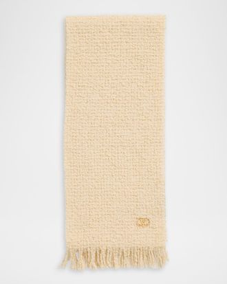 Valentino Garavani VLogo Signature Cashmere and Wool Jacquard Scarf