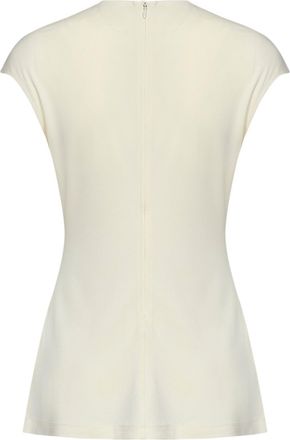 Toteme Womens Jersey Top Ivory Viscose Tops