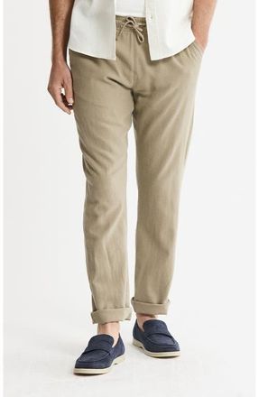 J.A.C.H.S. Linen Blend Drawstring Pants in Mocha at Nordstrom, Size Xx-Large