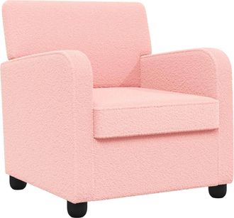 vidaXL Sill&oacute;n Rosa Borreguillo Sint&eacute;tico Vidaxl