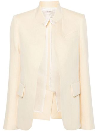 Zadig&Voltaire Very lurex single-breasted blazer - Yellow