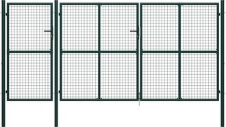 vidaXL Vidaxl - Puerta De Jard&iacute;n De Acero Verde 400x150 Cm