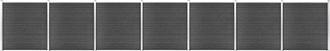vidaXL Vidaxl - Juego De Paneles De Valla Wpc Negro 1218x186 Cm