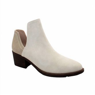 Volatile Womens Chronicle Suede Upper Bootie In Chalk