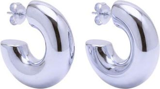 The M Jewelers NY The Medium Hailey Hoop Earrings in Silver at Nordstrom