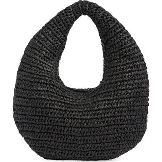 Collection XIIX Slouchy Crochet Hobo Bag in Black at Nordstrom Rack