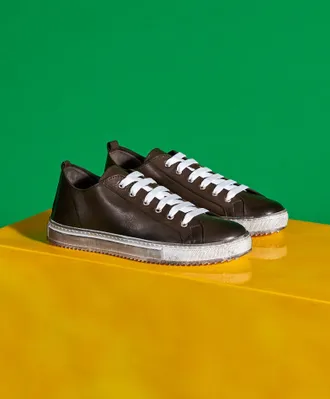 D'Arienzo Sneakers in pelle color fango da uomo DArienzo, Seleziona Taglia ITA 40, Colore Fango