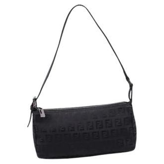 Fendi Pre-owned Mini Zucchino Pochette Schoudertas - Dames - Pre-owned - Zwart - Maat: ONE Size