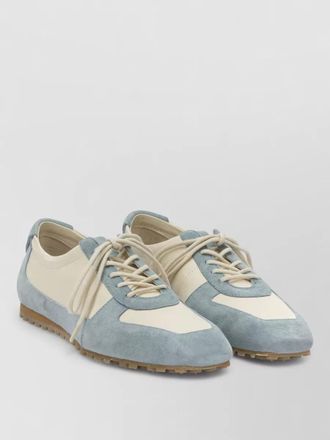 Aeyde uma low sneakers suede panels rubber sole