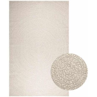 vidaXL vidaXL Tappeto ZIZUR Crema 200x290 cm Aspetto Iuta Interni ed Esterni