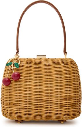 Self Portrait Rattan top Handle Basket bag - Brown - One Size