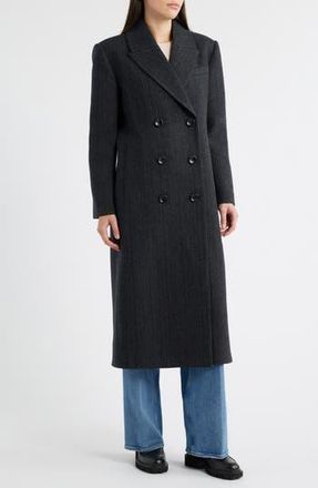 Bernardo Prescott Herringbone Coat in Black/Tan at Nordstrom Rack, Size Xx-Large