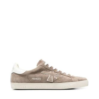 Premiata Sneakers, male, Beige, Size: 10 US Beige Suede Sneakers with Logo Details