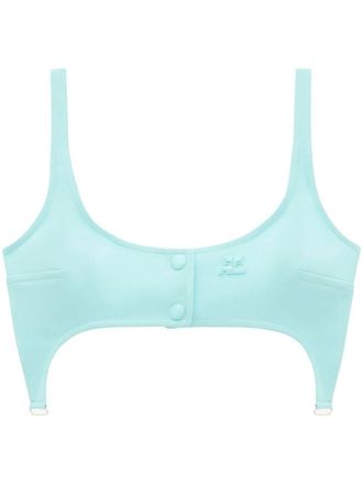 Courr&egrave;ges Reggiseno a balconcino - Blu