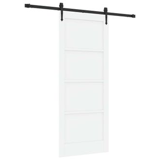 vidaXL Puerta Corredera Orkdal Blanco Y Negro 83 X 202 Cm Vidaxl