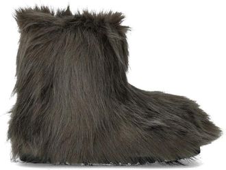 Stand Studio Grijze Faux Fur Enkellaars - Dames - Winterlaarzen - Grijs - 40 EU - Nepbont - Schoenen