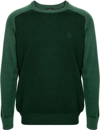 Etro logo-embroidered sweater - men - Wool - M - Green