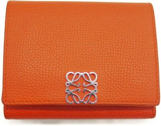 Loewe Orange Leather Wallet (Tri-Fold) (Pre-Owned)