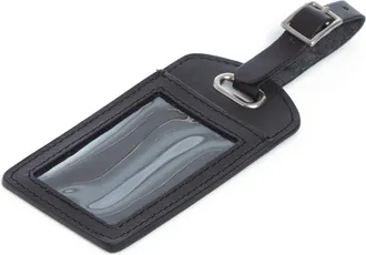Korchmar Polo Leather Luggage Tag in Black at Nordstrom