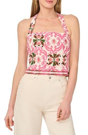 Parker Tile Print Halter Top in Vanilla Cream at Nordstrom Rack, Size 10