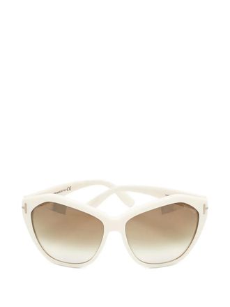 Tom Ford Zonnebril met vlinder montuur - Wit