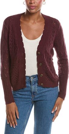 Autumn Cashmere Stitchery Patchwork V-Neck Cardigan