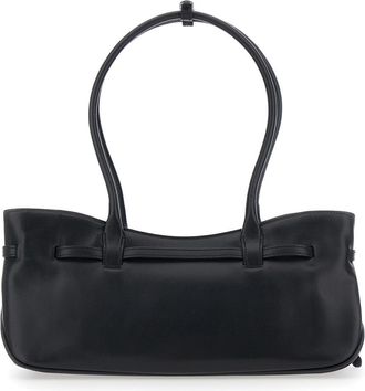 Margesherwood Womens Shoulder Bag Grandma Used Black Leather Cow