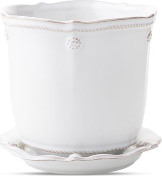 Juliska Berry & Thread Planter with Saucer in Whitewash at Nordstrom, Size 5