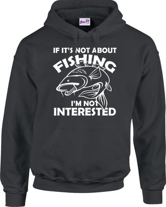 Bang Tidy Clothing Bang Tidy Clothing Fishing Gifts Hoodie for Men - Mens Funny Carp Fishermen Hoodies Jumpers - If Its Not - Dark Grey - XXL