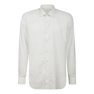 Xacus Formal Shirts, male, White, Size: 3XL White Cotton Ceremony Shirt with Collar