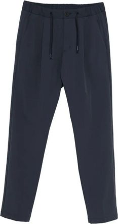Herno Blauwe Trekkoordbroek Recht Been - Heren - Sweatpants - Blauw - M - Broeken