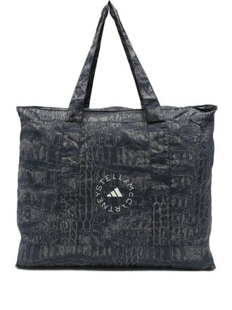 adidas Borsa tote grande con stampa - Nero