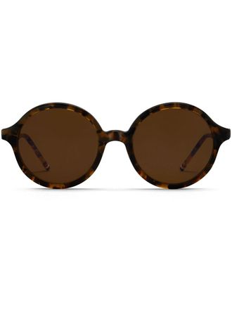 Thom Browne tortoiseshell round-frame sunglasses
