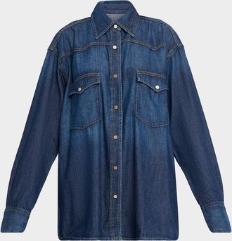 TWP OG Oversized Denim Ranchers Shirt