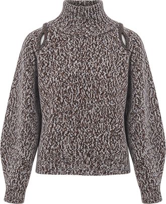Sessun Whibrowny Mannrey Boxy Wool High-Turtleneck Sweater