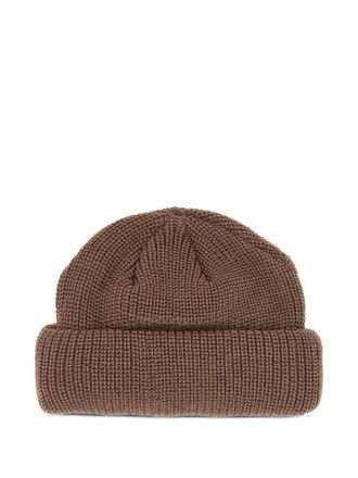 Kijima Takayuki ribbed beanie - women - Wool/Acrylic - One Size - Brown