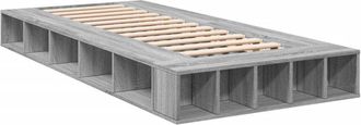 vidaXL Bed Frame without Mattress Grey Sonoma 100x200 cm Vidaxl