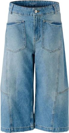 Oui Bermuda Short - Dames - Korte broeken - Blauw - Maat: M Denim