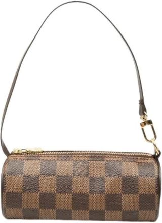 Louis Vuitton Pre-owned Papillon Pochette - Dames - Vintage Mini Tas - Bruin - ONE Size - Leer - Vintage