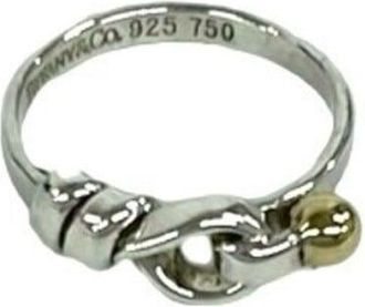 Tiffany & Co. Gold Silver Yellow Gold (18K) Silver 925 Band Ring (Pre-Owned)